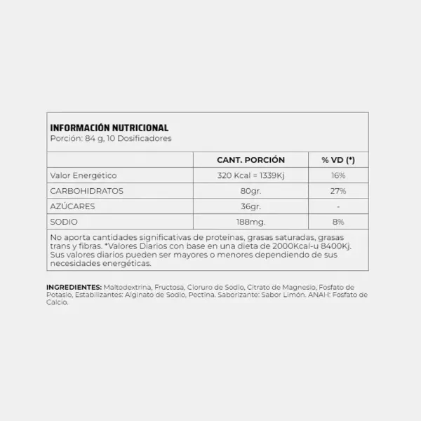 Producto - Nutremax Endurance Energy Sport Fuel 320 Limon - 10u - 2
