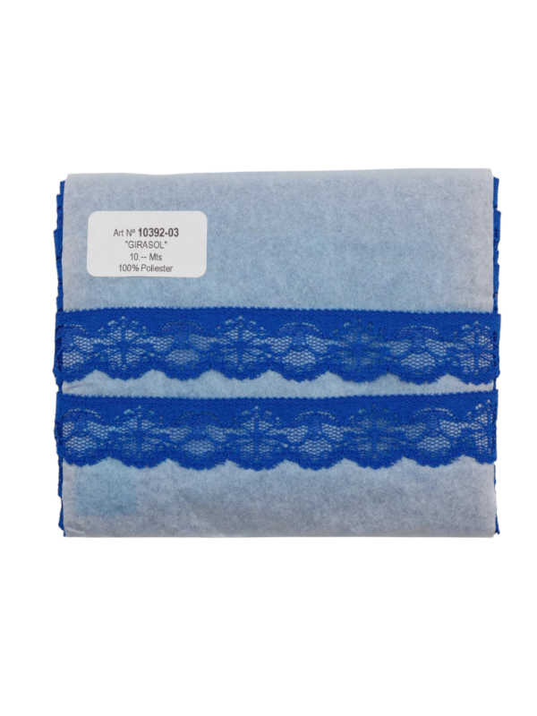 Producto - PUNTILLA GIRASOL 20MM AZUL X METRO