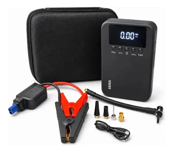 Producto - Arrancador Bateria Compresor Portatil Auto Emergencias Luz SEISA