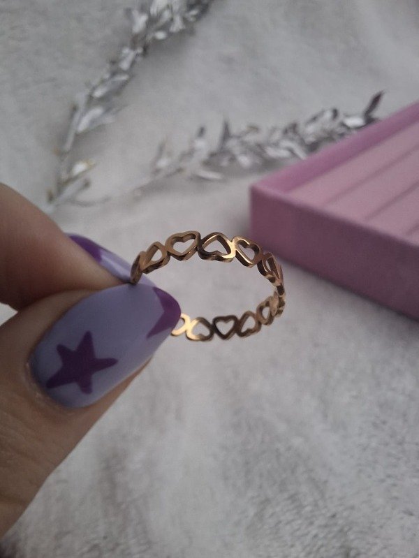Producto - Anillo secuencia de corazones (talle 17)