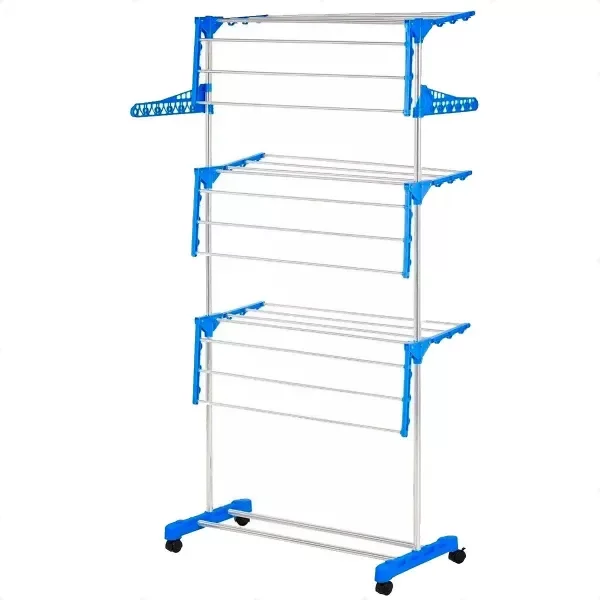 Producto - Tendedero Tender Vertical 3 Pisos Plegable Ruedas Perchero