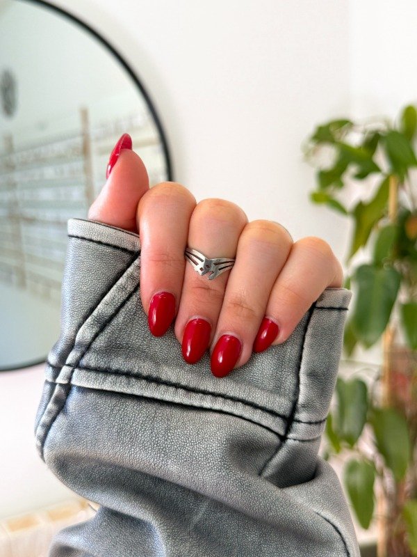 Producto - Anillo acero quirúrgico líneas cruzadas talle 4