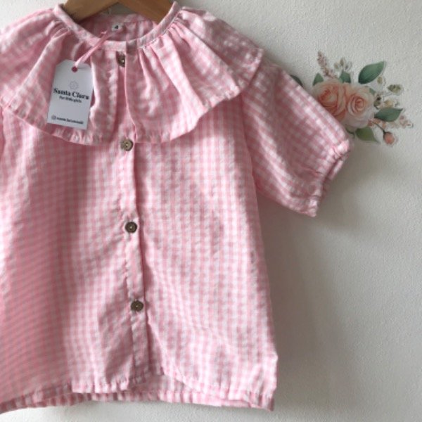 Producto - CAMISA HEIDI (Cuadrille Rosa)