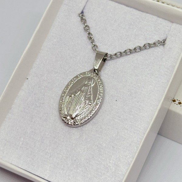 Producto - Medalla Milagrosa Acero Quirúrgico 16mm x 23mm - Art.2504