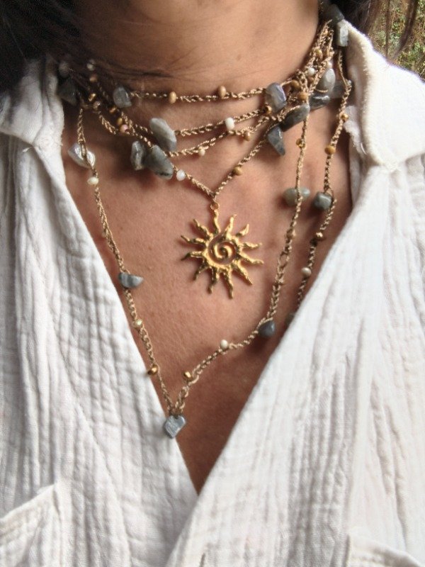 Producto - Collar Ipanema mil vueltas Labradorita