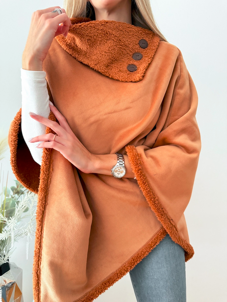 Producto - Linea Emy! PONCHO CORDUROY CON CORDERITO