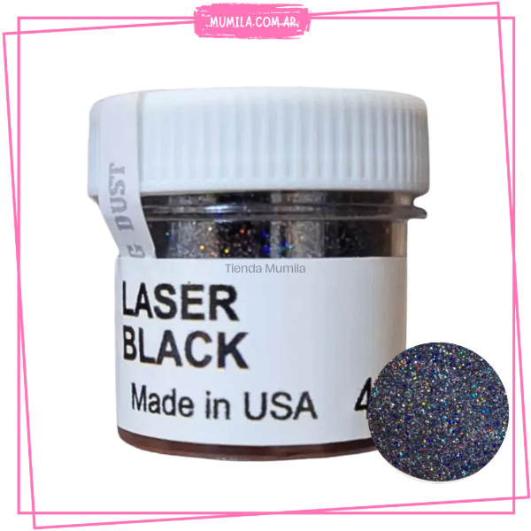 Producto - Glitter negro King Dust 4gr gibre tortas