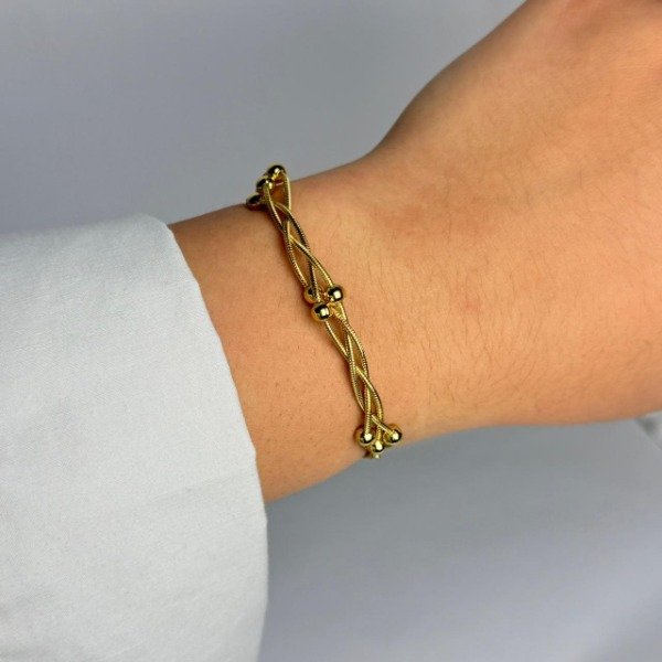 Producto - PULSERA TRENZADA CON BOLITAS AD