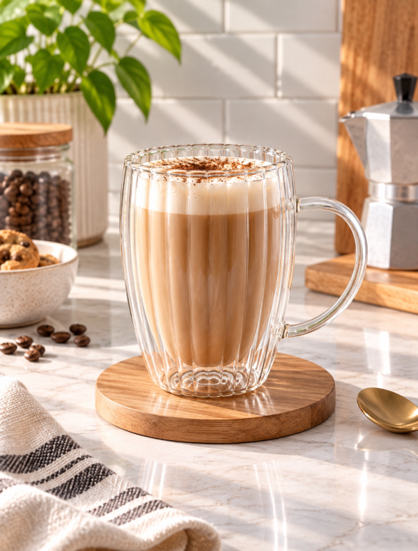 Producto - TAZA ACANALADA DOBLE CAPA 450CC