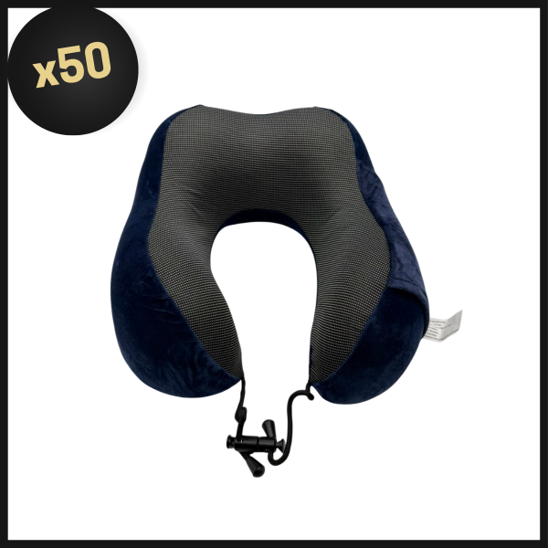 Producto - PROMO BULTO ALMOHADA DE VIAJE AZUL