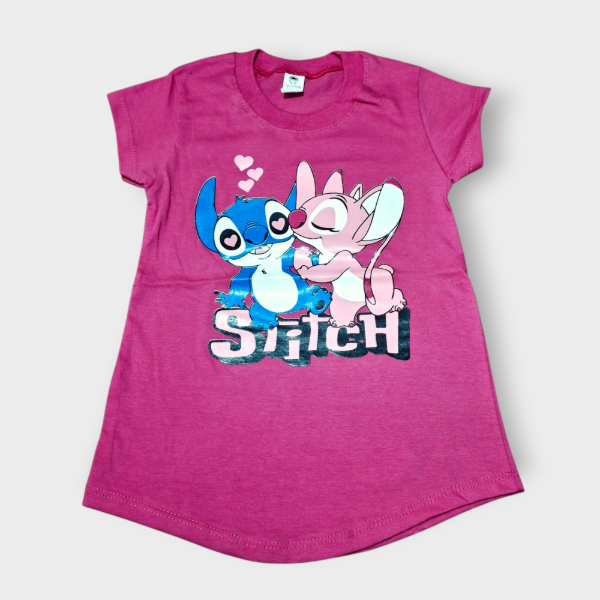 Producto - Remera Estampa Stitch Fucsia T8 T14