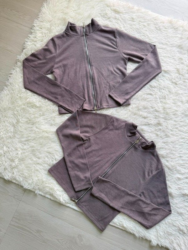Producto - Campera Lisa Crop Morley Doble Cierre - 0