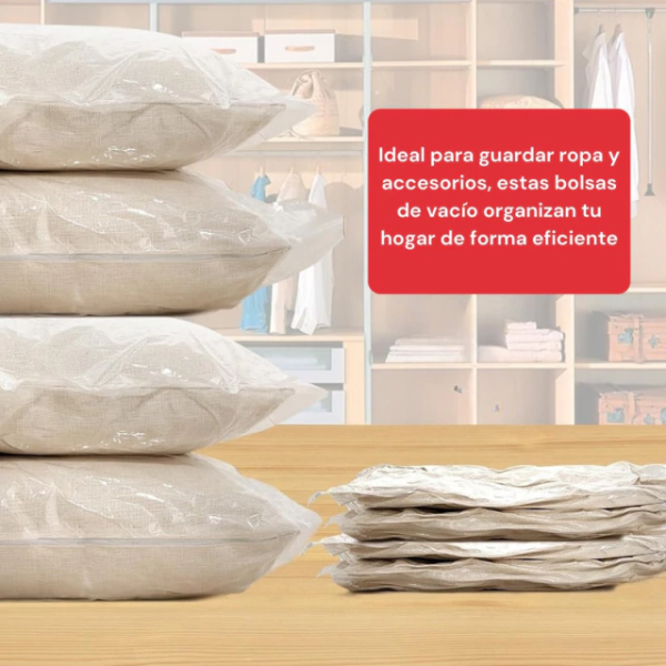 Producto - SET DE 11 BOLSAS DE COMPRESIÓN AL VACÍO, VARIOS TAMAÑOS - CON BOMBA SACA AIRE - 7