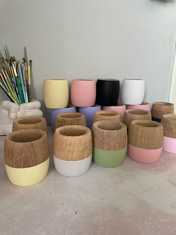 Producto - 15 mates con mitad madera mitad color