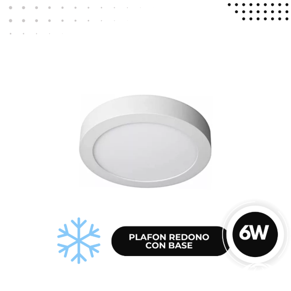 Producto - Plafones de led con base redondos y cuadrados 6w