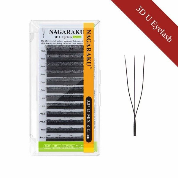Producto - Pestañas Tecnológicas 3D UU Mix 0.07 Curva D - Nagaraku