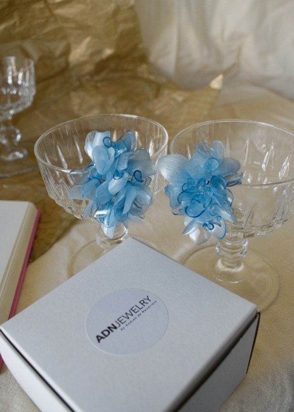 Producto - Aros Clip celestes ADN Jewelry - 2