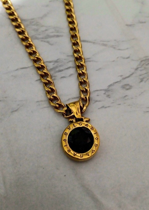 Producto - Collar cuban BVLGARI (dorada)