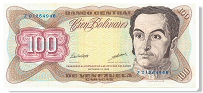 Producto - Billete de 100 bs
