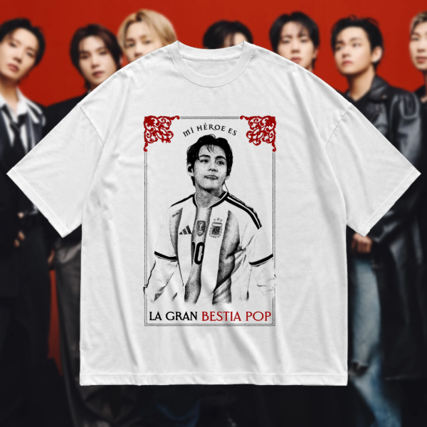 Producto - REMERA LA BESTIA POP X BTS OVERSIZE - 5