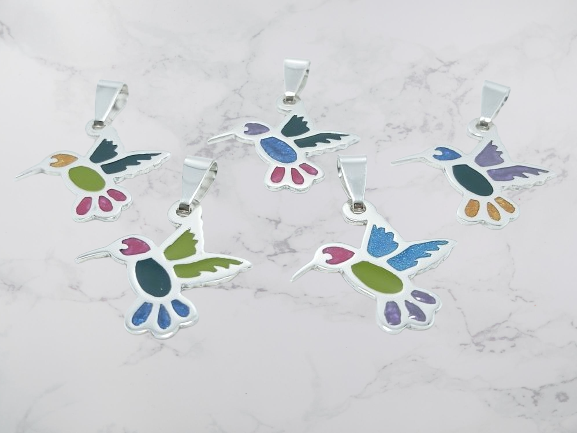 Producto - DIJES COLIBRÍ PLATA 925 ESMALTADOS