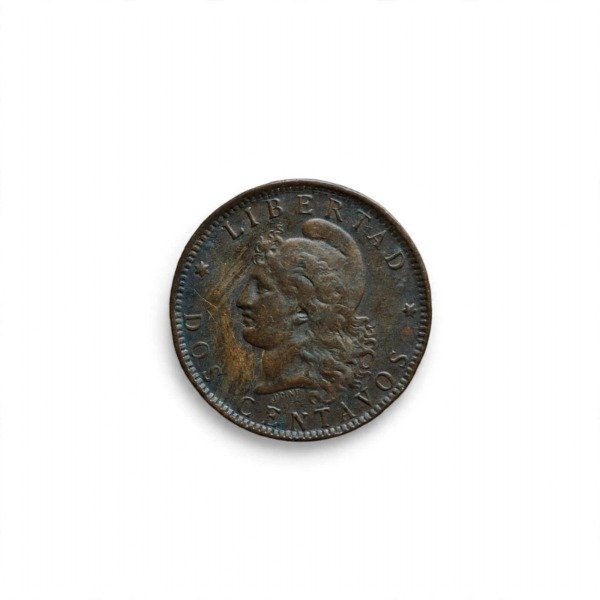 Producto - Moneda Argentina 2 Centavos-1892 -Bronce-Libertad - 0