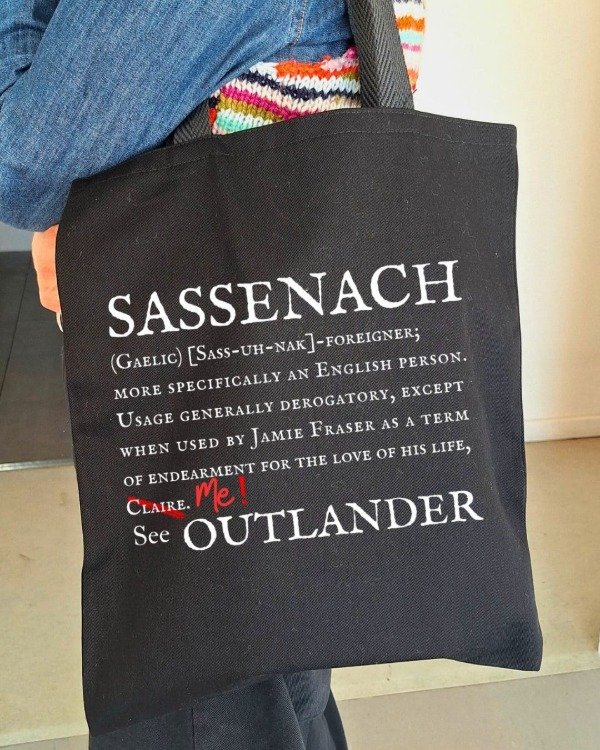 Producto - Tote bag "Sassenach" gabardina negra