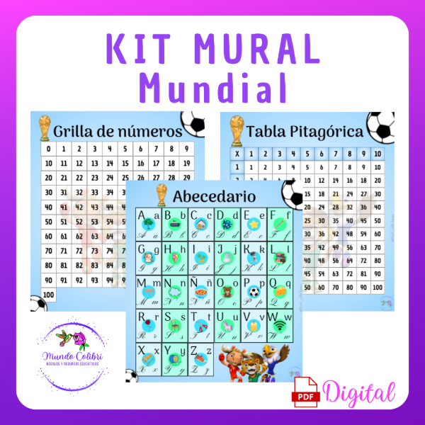 Producto - Kit Mural Educativo: "Mundial" (Archivo Digital)