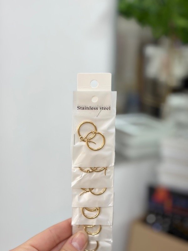 Producto - Argolla acero dorado 18mm