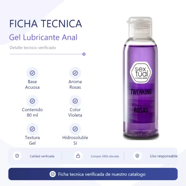 Producto - GEL LUBRICANTE ANAL ROSAS 80ML - 2