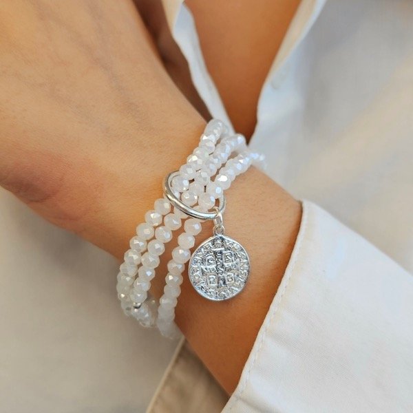 Producto - PULSERA ELASTIZADA CON DIJE SAN BENITO