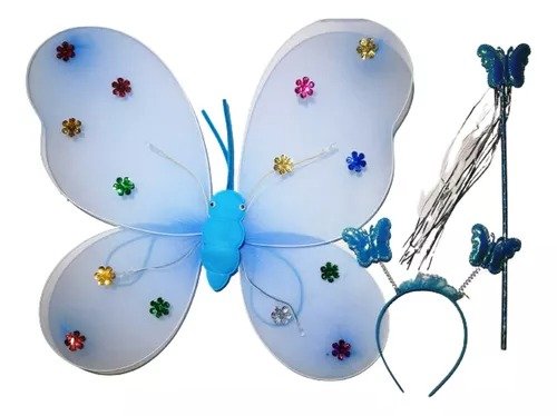 Producto - SET MARIPOSA CON LUZ ( ALA - VINCHA - VARITA ) X1U.