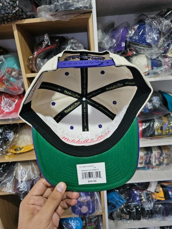 Toronto Raptors vintage logo cream snapback — imagen 5