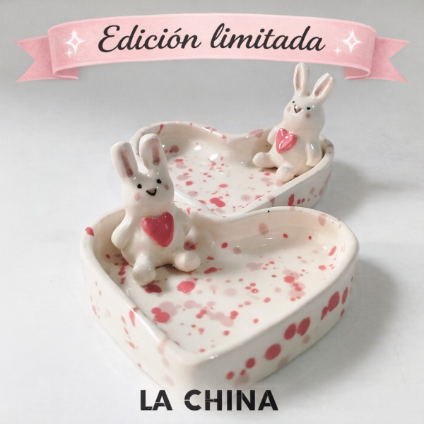 Producto - Plato conejo -corazon