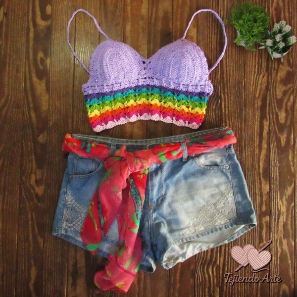 Producto - Top Arco Iris Lila