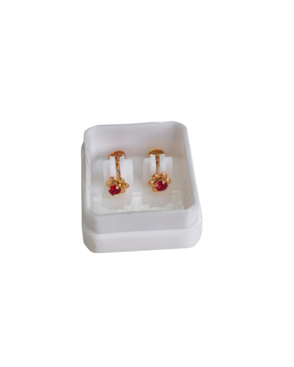 Producto - Abridores Oro Golfi Florencia Roja 4 mm