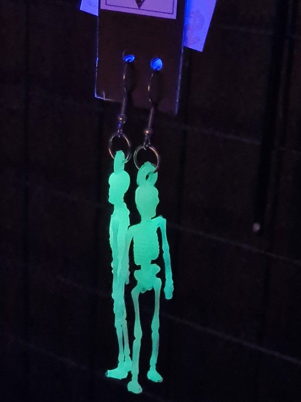 Producto - Aros Esqueleto Glow in the dark