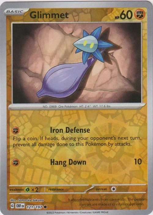 Producto - Glimmet - 121/197 - Obsidian Flames - Reverse Holo