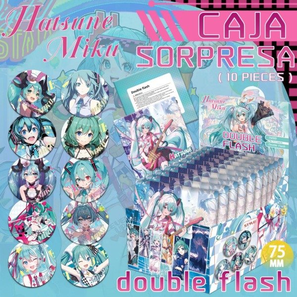 Producto - Pines de Metal - Miku Hatsune - Vocaloid  - Al Azar- 7.5cm