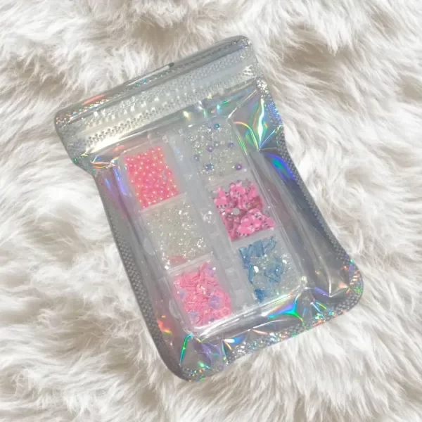 Producto - Decoración  de uñas oso, flores, strass y perlas