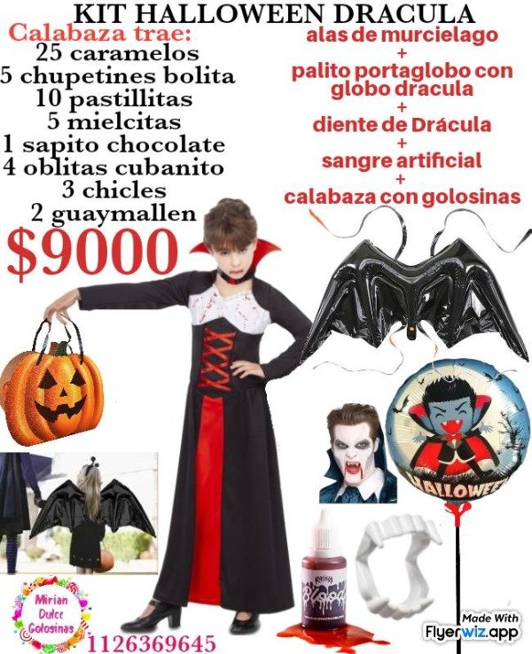 Producto - Promo calabaza con golosinas Deco Drácula