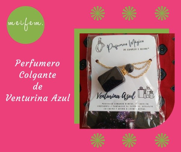 Producto - Perfumero Colgante de Venturina Azul
