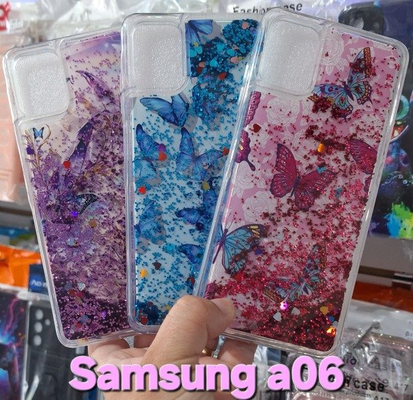 Producto - Fundas diseño glitter con agua. Samsung a06