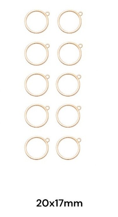 Producto - Bisel circulo chico dorado x unidad