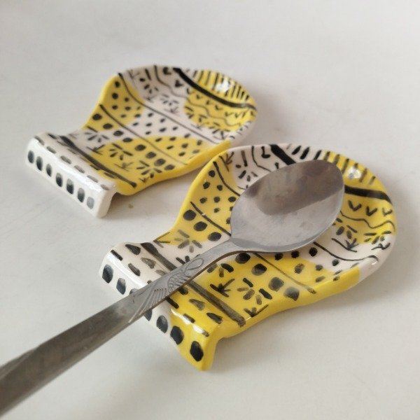 Producto - POSA CUCHARA " BOHEMIA AMARILLO"