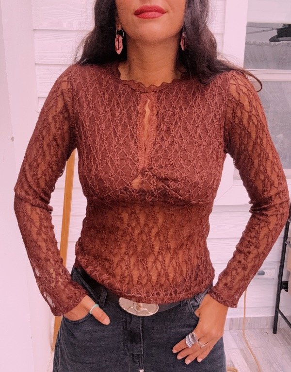 Blusa jet #Choco — imagen 4