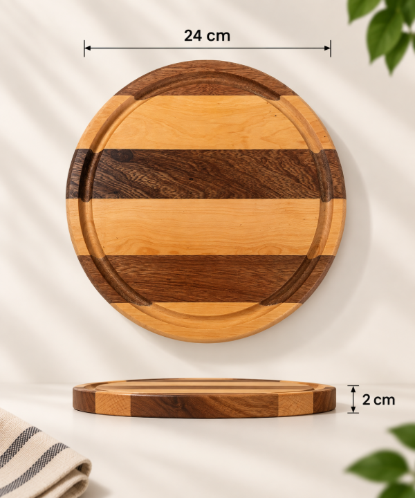 Producto - Tabla redonda "N28" combinada guatambú - guayubira - 1