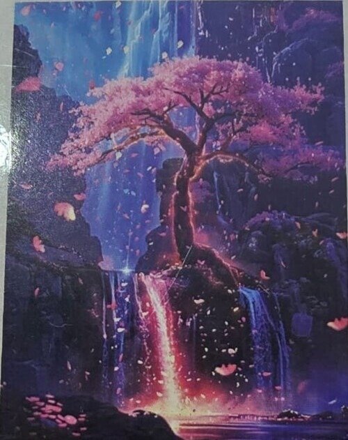 Producto - DIAMOND PAINTING 30X40 ARBOL JUNTO A CASCADA