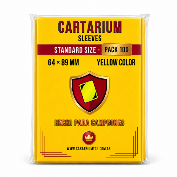 Producto - Sleeves Cartarium Standard 64x89 mm Amarillas Commander Pack x100 - 0