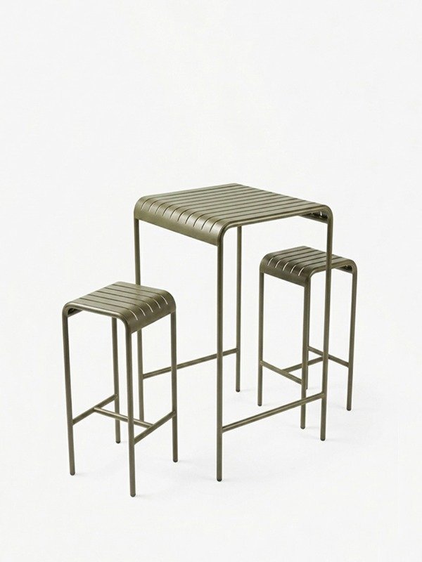 Producto - Mesa y Banquetas Natsu Verde Oliva